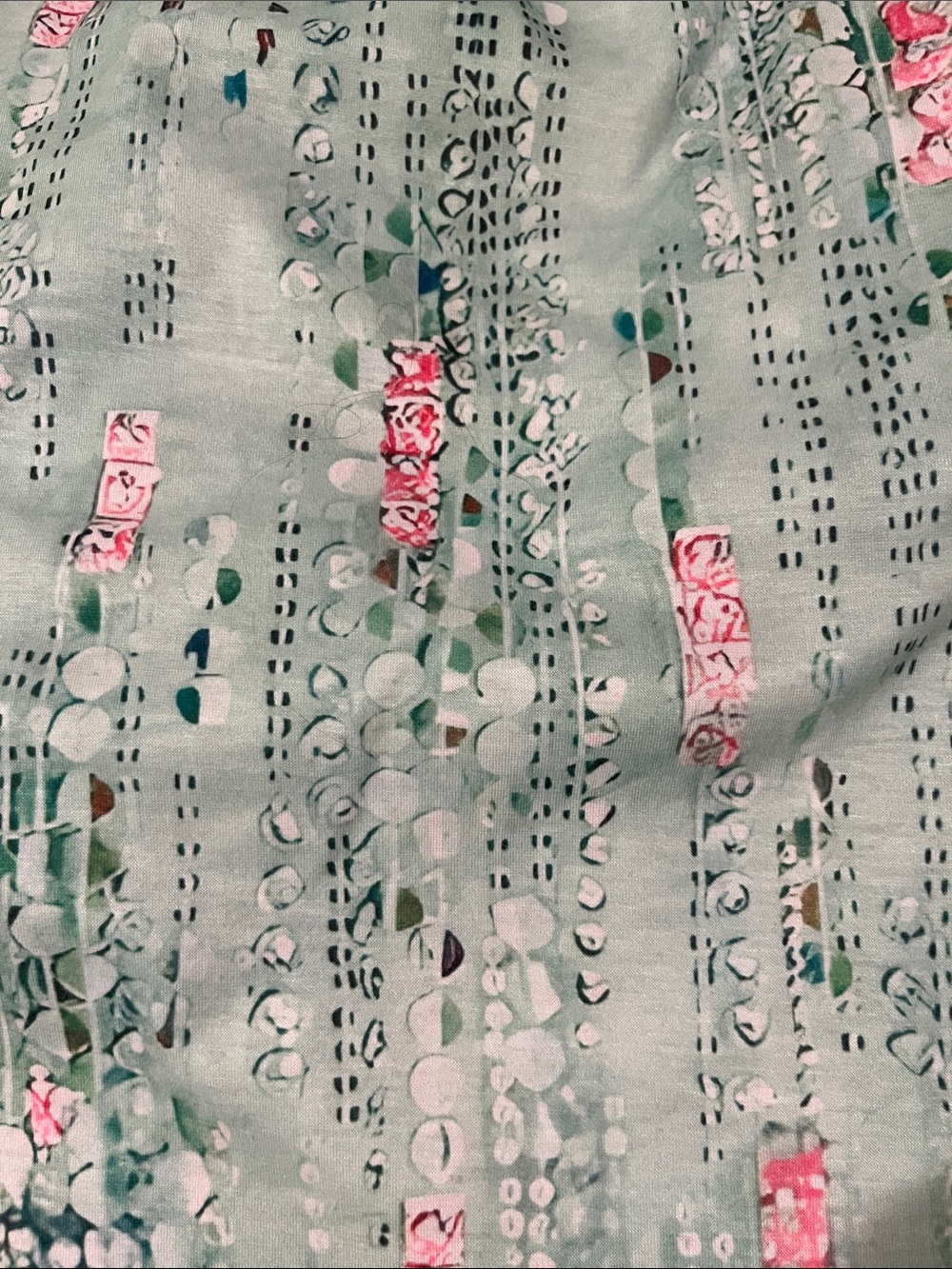 LuLaRoe Mint Green Floral V-Neck Tank - Picture 4 of 7
